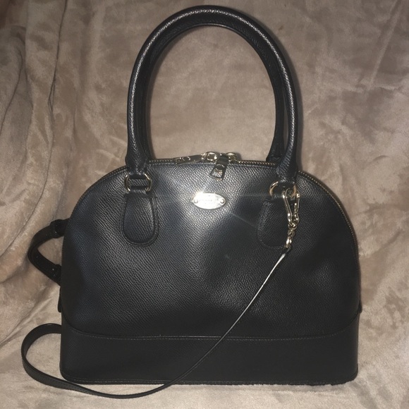 Coach Cora Dome in black pebbled leather - Picture 1 of 8